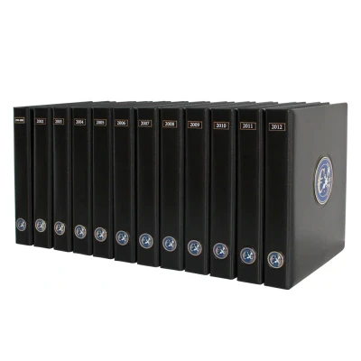 Abbildung von Safe, Premium, Album (4 Ringe) für Euro Münzsätze 2004 Schwarz Abm: 235x265x45 mm. pro Stk.