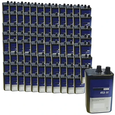 Abbildung von 96 x Blockbatterie Trockenbatterie 6V 4R25 6 Volt 7Ah Batterie für Baustelle Baustellenbatterie Absperrbatterie Campingbatterie