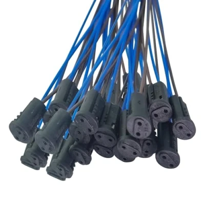 Abbildung von BuxiuGK 20 Stück G4 Lampenfassungen 20cm Sockel Lampenfassung mit Plastik Halter für Lampen Heimbedarf