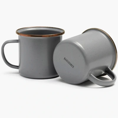 Abbildung von Emaille Becher Set Retro Camping Geschirr Kaffee Tasse Edelstahl 473ml