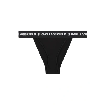 Abbildung von Karl Lagerfeld Damen Brazilian Slip Mit Logo, Schwarz, L