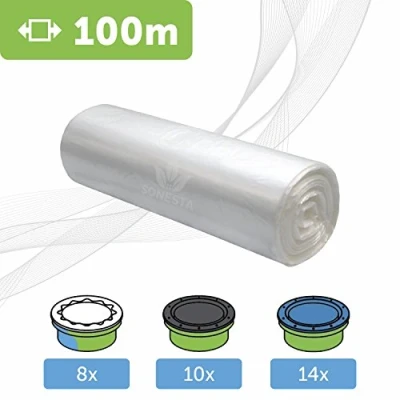 Abbildung von 100m ECO Nachfüllfolie universell für Windeltwister windeleimer kompatibel mit Tommee Tippee TEC, Simplee, Twist &amp; Click und andere Nachfüllkassetten Geruchsbarriere Einfach zu bedienen
