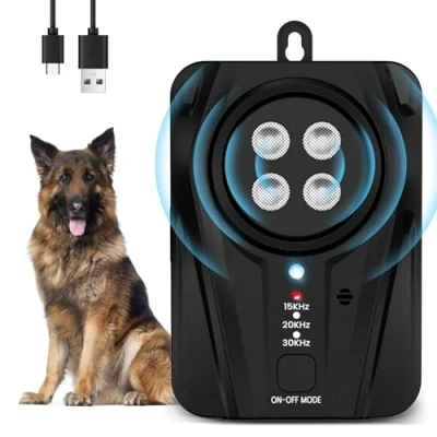 Abbildung von Bubbacare Antibell, Antibell Ultraschall Gerät, 3 Stufen Automatisch für Hunde mit 33ft, Wiederaufladbares &amp; Wasserdichtes Anti Bell Gerät Hunde, Große KleineHunde Innen Außenbereich