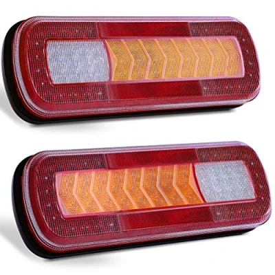 Abbildung von D TECH 2 Stk. 9 30V E Mark Zulassung LED Anhänger Rücklicht Bremslicht Rückfahrnebelscheinwerfer Dynamische Blinkerleuchte Ip67 Wasserdicht Für LKW Wohnmobil Van Traktor