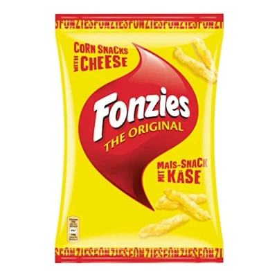 Abbildung von Fonzies, der ultimative Mais Snack mit Käse, gebackener und knuspriger Käse einzigartigem Geschmack, 14 x 100 g