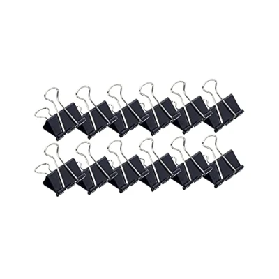 Abbildung von MAUL 21332 90 Foldback Klammer, schwarz, (B)32 mm, Klemmweite: 13 mm