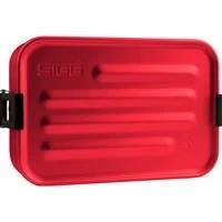 Abbildung von SIGG Metal Box Plus S Red Lunchbox 0.8 L, moderne Brotdose mit praktischem Einsatz, federleichte Brotbox aus Aluminium Trennwand