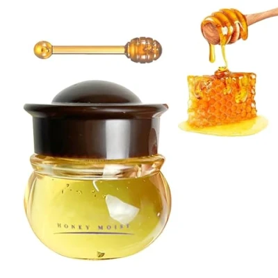 Abbildung von Hydrating Honey Pot Lip Balm,Nourishing Bee Balm Sleeping Mask,Long Lasting Moisturizing Plumping Care Gloss With Brush,Lip Exfoliator &amp; Moisturizer for Dry Chapped Lips