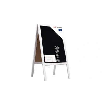 Abbildung von ALLboards Standtafel Kundenstopper mit farbigem Holzrahmen 118x61cm Werbetafel