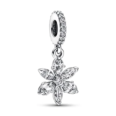 Abbildung von Pandora Sparkling Herbarium Cluster Dangle Charm, Damen, Größe: One Size, Sterling silver