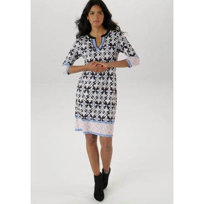 Abbildung von Aniston SELECTED Jerseykleid, mit verspielter Blümchen Bordüre NEUE KOLLEKTION