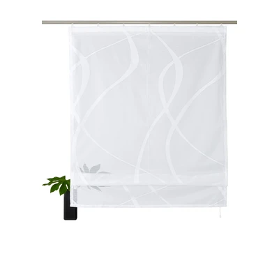 Abbildung von my home Raffrollo &quot;Cellino&quot;, mit Klettband, Transparent, klassisch gewirkte Netzoptik, Polyester, Wellen