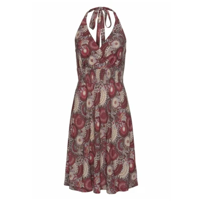 Abbildung von LASCANA Neckholderkleid, mit Alloverprint und V Ausschnitt, Sommerkleid, Strandkleid