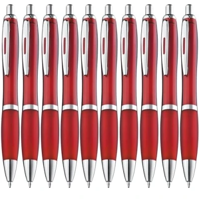 Abbildung von ZENSCRIBE® Ergonomische Kugelschreiber 20 Stück, Premium Set Hochwertig, Rutschfester Kulli für einfaches &amp; weiches Schreiben, Blauschreibender Bordeaux