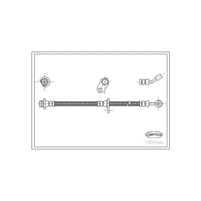 Abbildung von CORTECO 19033560 Bremsschläuche Hinterachse 480 HONDA: Accord 7 Tourer, Limousine