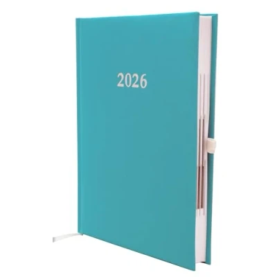 Abbildung von Buchkalender Chefplaner A5 1 Tag Seite auch sonntags (2026 türkis)