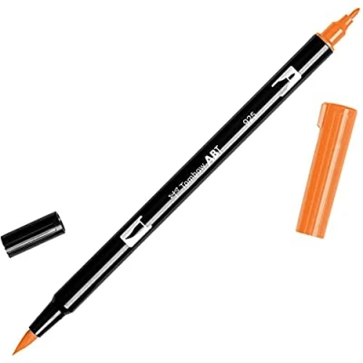 Abbildung von 6 x Tombow Dual Fasermaler ABT mit Rundspitze/Pinselspitze scarlet