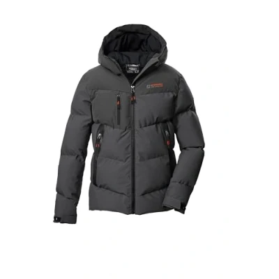 Abbildung von killtec Jungen Steppjacke/Funktionsjacke in Daunenoptik mit Kapuze KOW 230 BYS QLTD JCKT, anthrazit, 116, 43514 000