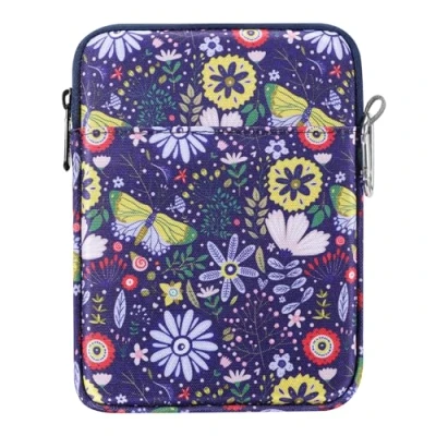 Abbildung von MoKo 6 7 Zoll Kindle Sleeve Tasche, schützende Nylonhülle kompatibel mit Colorsoft, Paperwhite 12. Gen 2024, 2024 2016, Fire 8/7, Oasis E Reader, Bunte Blumen