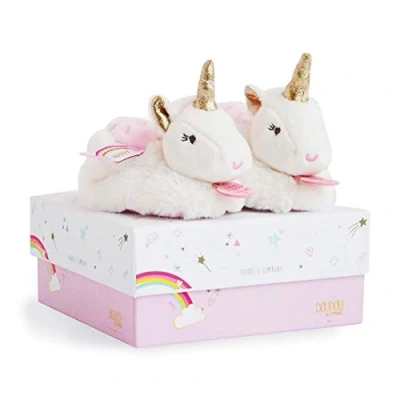 Abbildung von Doudou et Compagnie DC3311 LICORNE Booties mit Rassel, rosa