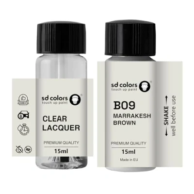 Abbildung von SD COLORS Marrakesch Brawn B09 Ausbesserungslack, 15 ML, Reparatur Pinsel, Farbcode Braun (Farbe + Lack)
