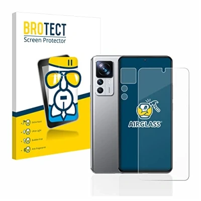 Abbildung von BROTECT Schutzglas für Xiaomi 12T Pro (Display+Kamera) Schutzfolie Panzer Folie Glas [Extrem Kratzfest 9H, Anti Fingerprint, Ultra Transparent]