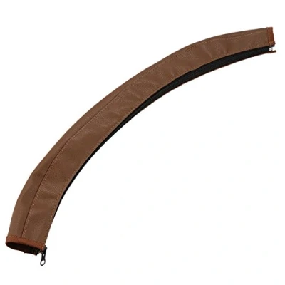 Abbildung von Laiaouay Kinderwagen Griffbezug Gurtpolster für Zubehör Abdeckungen Griff Rollstuehle Armlehne Pu Schutzhuelle Fuer kinderwagen, braun