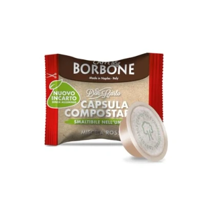 Abbildung von Caffè Borbone Don Carlo kompostierbare Kapsel, Rote Mischung 100 Kapseln Kompatibel mit Lavazza®* A Modo Mio®* Haushalts Espressomaschinen
