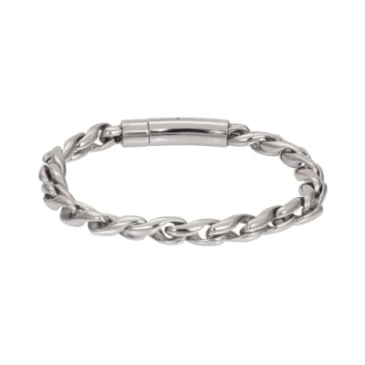 Abbildung von iXXXi Men Edelstahl Herren Armband Myanmar Silber 21cm, Medium, Edelstahl, Kein Edelstein
