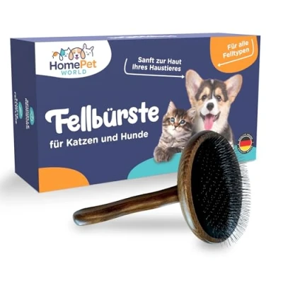 Abbildung von HomePetWorld Langhaar &amp; Unterwolle Fellbürste mit Stil und angewinkelten Borsten für Hunde Katzen Effiziente Bürste Knoten Unterfell Pin Hundebürste Pflege