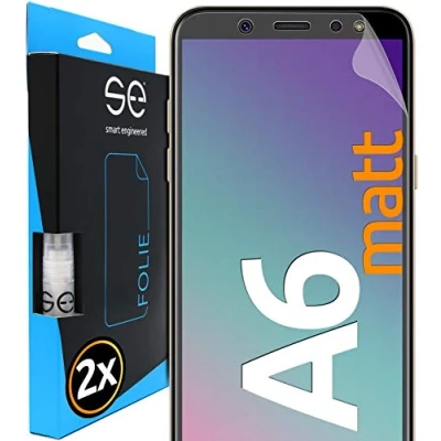 Abbildung von smart engineered [2 Stück] Entspiegelte 3D Schutzfolien kompatibel mit Samsung Galaxy A6, hüllenfreundliche Matte Displayschutz Folie, Schutz vor Schmutz und Kratzern, kein Schutzglas
