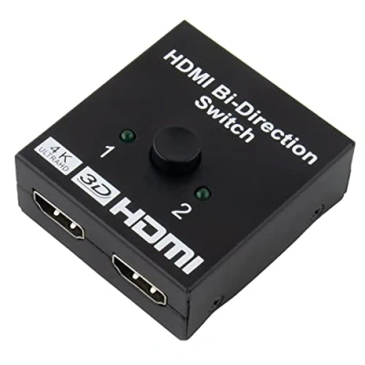 Abbildung von SeKi HDMI 2 in 1 Out Umschalter; Bidirektionaler Switch/Splitter; 4K@60Hz HDR HDCP2.3 3D für Blu ray Xbox PS4 PS5 Roku fire Stick HDTV Monitor Schwarz