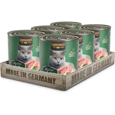 Abbildung von LEONARDO Nassfutter [6x800g Ente] Getreidefreies für Katzen Feuchtfutter Alleinfutter aus der Dose