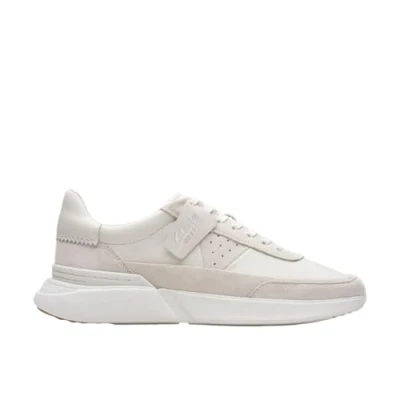 Abbildung von Clarks Herren Craft Pace, White Leather, 41.5 EU