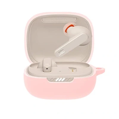 Abbildung von GIOPUEY Hülle Kompatibel mit JBL Live Pro+ TWS, Silikon Stoßfeste Schutzhülle, Ultradünn Case Cover, Kein Geruch, Pink