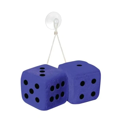 Abbildung von Simoni Racing Microfibre Big Dices 10x10cm Blau mit weißen Punkten Satz à 2 Stück
