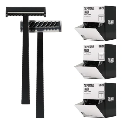 Abbildung von SWAVGO Einmal Rasierer 1 Klinge 100 Stück/Pack Einwegrasierer Männer Frauen einklinge einschneidig für Tattoo Studio, Kosmetikstudio etc. (3 Pack)