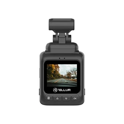 Abbildung von TELLUR Dash Patrol DC1 Autokamera, FullHD 1080P, G Sensor erkennt Aufprall und startet die Aufnahme, Parküberwachungsfunktion, Schwarz