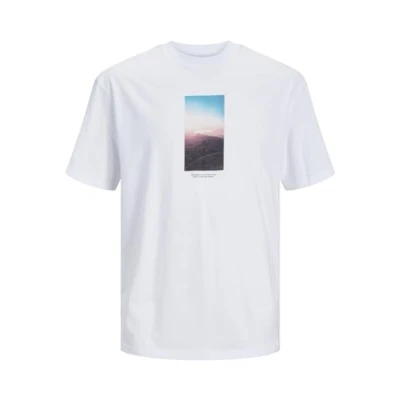 Abbildung von Jack &amp; Jones Picture SS CREW NECK SN Tshirt print, Herren, Größe: XXL, Bright white
