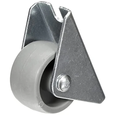 Abbildung von Dörner + Helmer Möbel Bockrolle, 25mm x 14mm, 40kg Tragkraft, 40mm 17mm Platte, Kunststoffrad, Richtungsfixiert