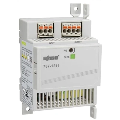 Abbildung von WAGO Compact Stromversorgung 787 1211 1 phasig, Power supply Primär getaktet, Hutschienen Netzteil (DIN Rail), DC 12 V, 5 A, OK LED