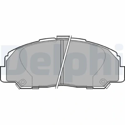 Abbildung von DELPHI LP944 Bremsbelagsatz mit akustischer Verschleißwarnung ohne Anti Quietsch Blech Zubehör DAIHATSU: Feroza Hard Top, Soft Top
