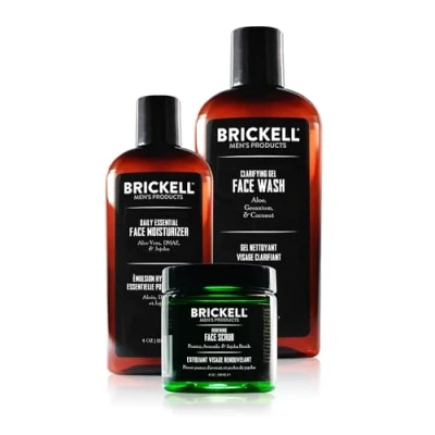 Abbildung von Brickell Men&#039;s Daily Advanced Face Care Routine I Set aus Gesichtsreinigung, Feuchtigkeitscreme &amp; Gesichtspeeling Natürliche organische Männer Gesichtspflege