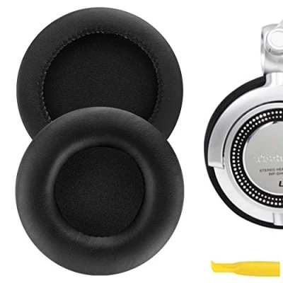 Abbildung von Geekria Earpad for TECHNICS RP DH1200 DJ, SONY MDR V700, Z700, V700DJ, ATH T2, PRO700 Headphones Replacement Ear Pad/Ear Cushion Earpads Repair Parts (Black Leather)