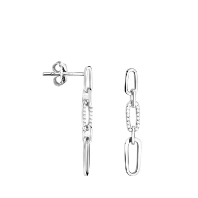 Abbildung von Sofia Milani Anchor Chain Ohrringe, Damen, Größe: One Size, Silver coloured