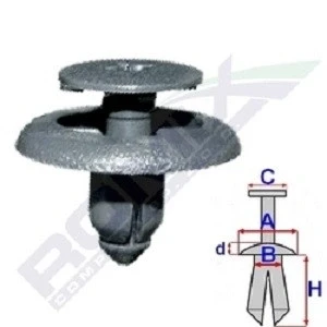 Abbildung von ROMIX B25276 Clip, Zier /Schutzleiste MAZDA: 5, CX 5 I, 7