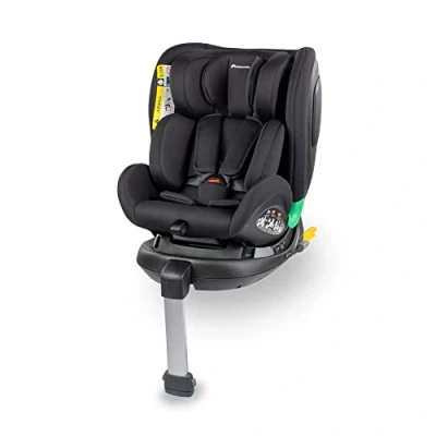 Abbildung von Bebeconfort EvolveFix Plus i Size, Autositz 360 Drehbar, 012 Jahre, 40150 cm, ISOFIX Kindersitz 10 Kopfstützenpositionen, 4 Liegepositionen, Seitenaufprallschutz, Funktionsgewebe,Black Mist