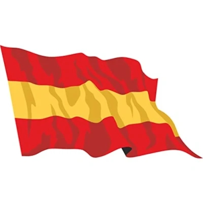 Abbildung von Autoaufkleber Autoaccessoires Aufkleber Fahne A LS162 Spain Spanien 10 cm farbig bunt wehend Tuning Heckscheibe Beschriftung