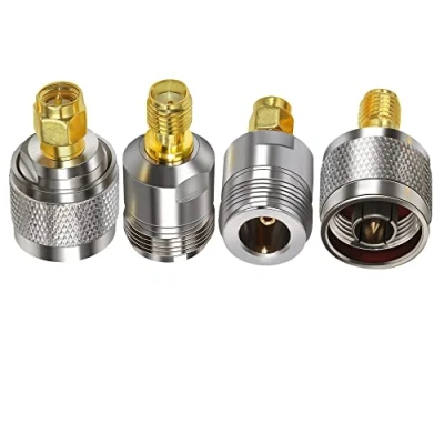 Abbildung von TUOLNK Koaxialadapter Anschlusskit SMA zu N Abdeckung Antennenrouter/Wi Fi Antenne/Signalverlängerungskabel 4G Antennenadapter Kit Typ Adapter 4 Set