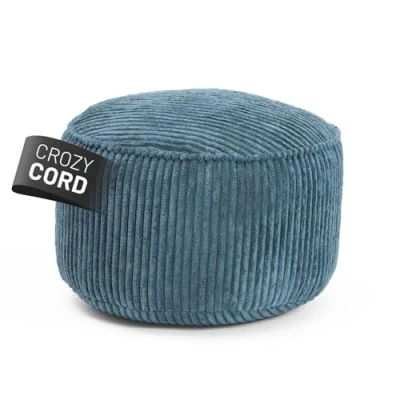 Abbildung von Lumaland Pouf Sitzhocker Cord Ablage kompakt 25x45 cm, pflegeleicht, Indoor Relaxen
